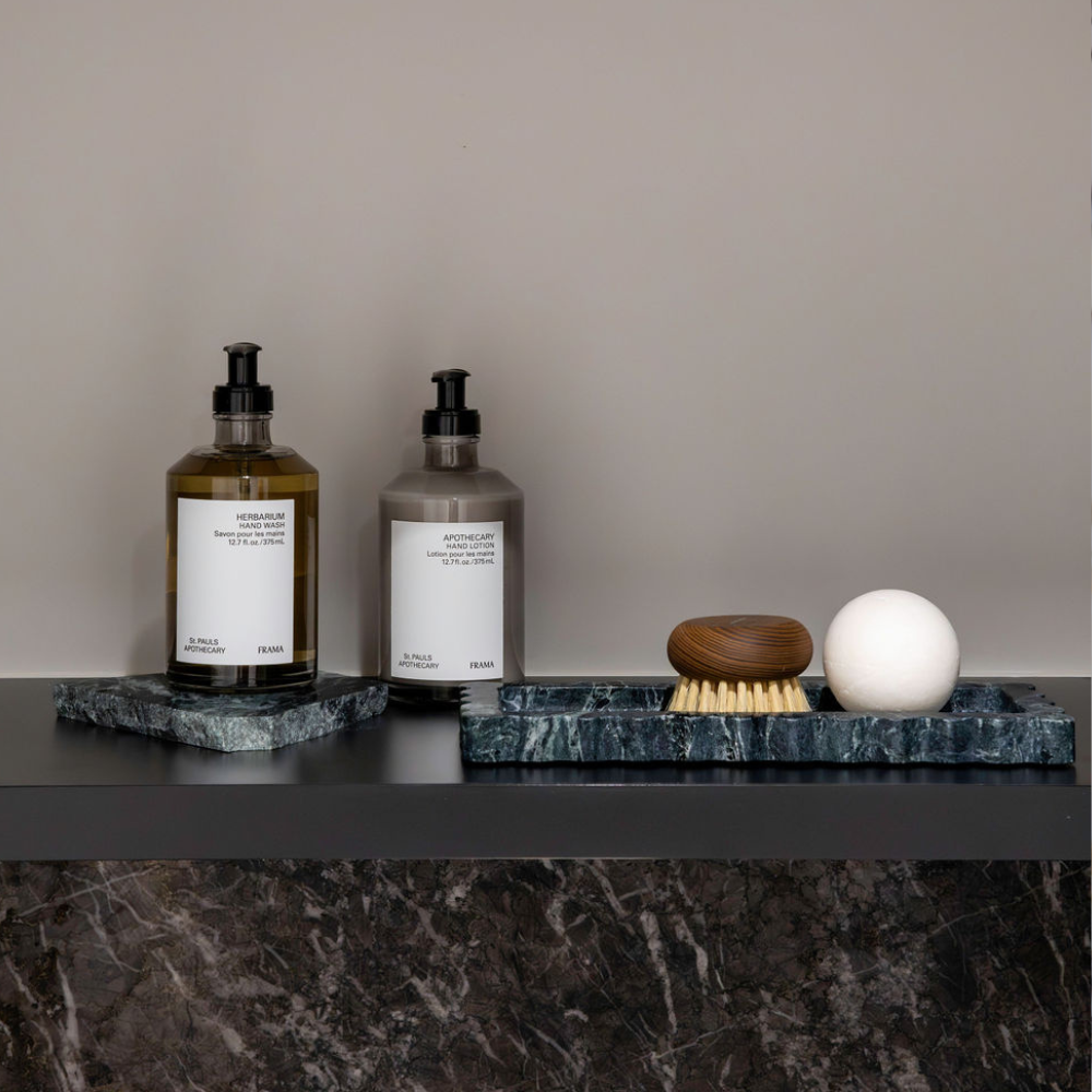 Palazzo Small Scalloped Bar Tray â€“ Luxury narrow tray with scalloped edges, perfect for small spaces. Elegant design inspired by palatial architecture, ideal for bedroom, bathroom, or living room.