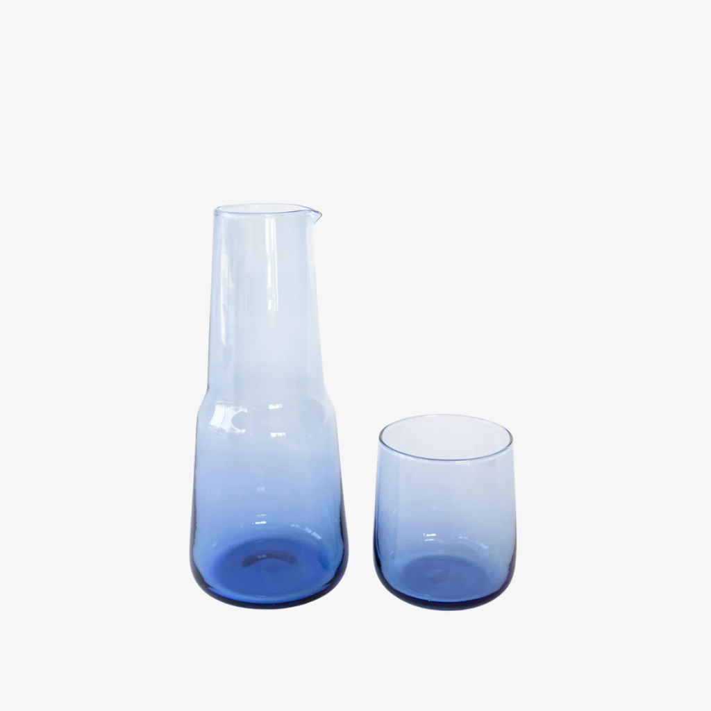Birgit Carafe & Elias Tumbler Set in Bluebell