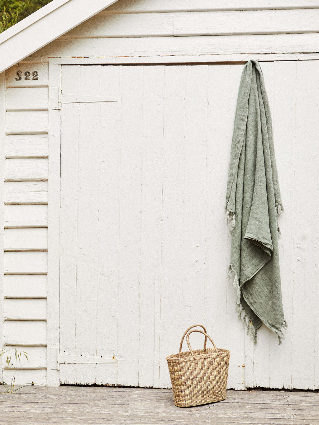 Burton Seagrass Heavy Linen Throw