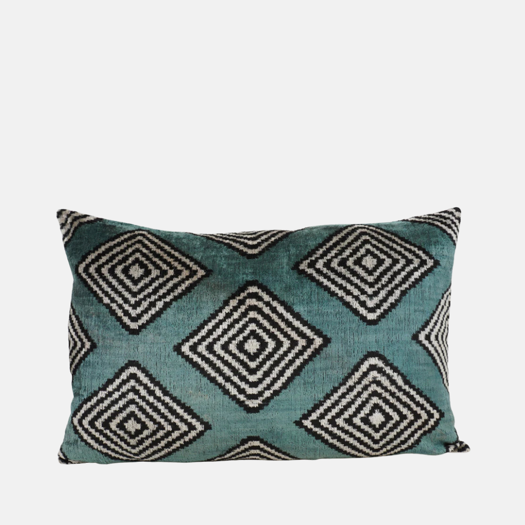 Silk Velvet Carly Blue Cushion