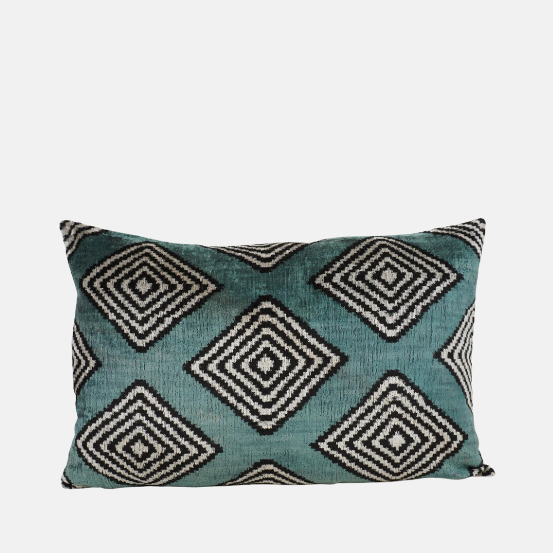 Silk Velvet Carly Blue Cushion