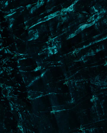 Tempt Silk Velvet Throw in Peacock