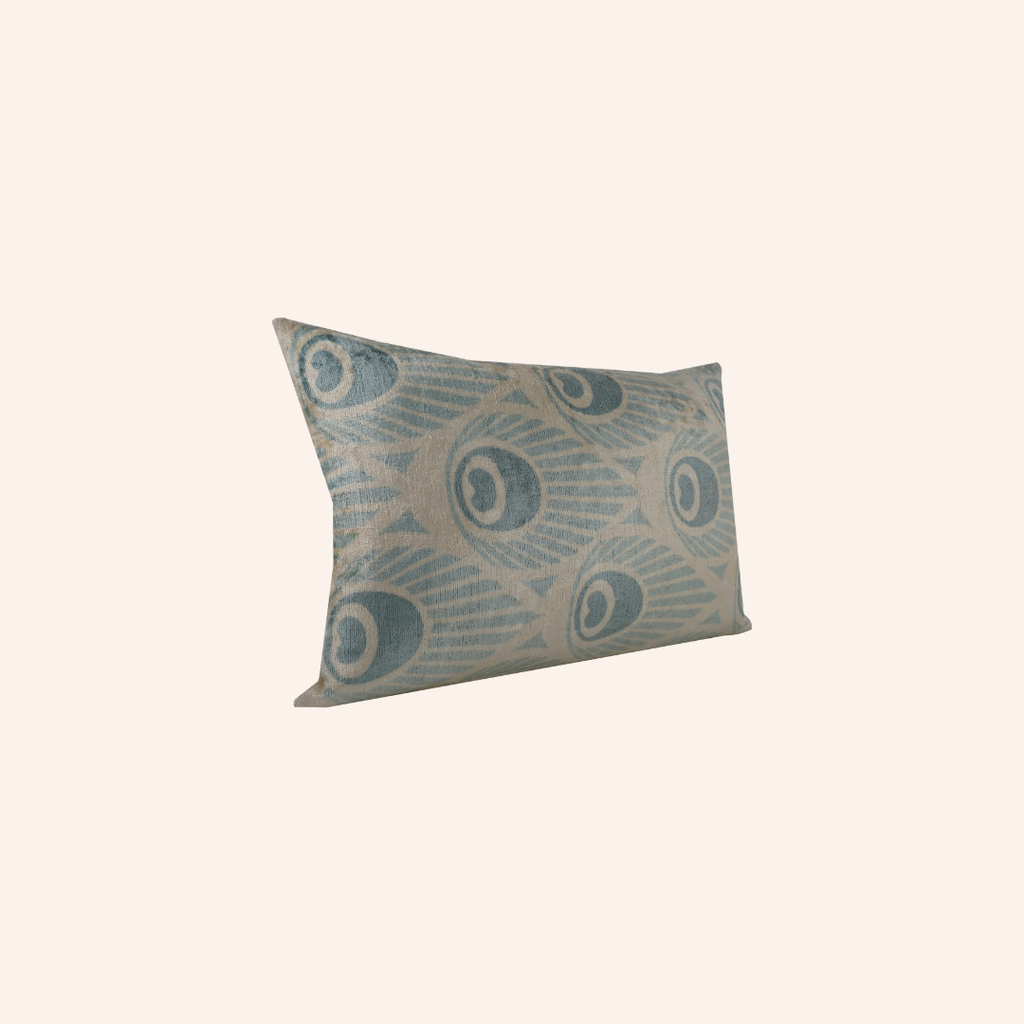 Silk Velvet Peacock Cushion
