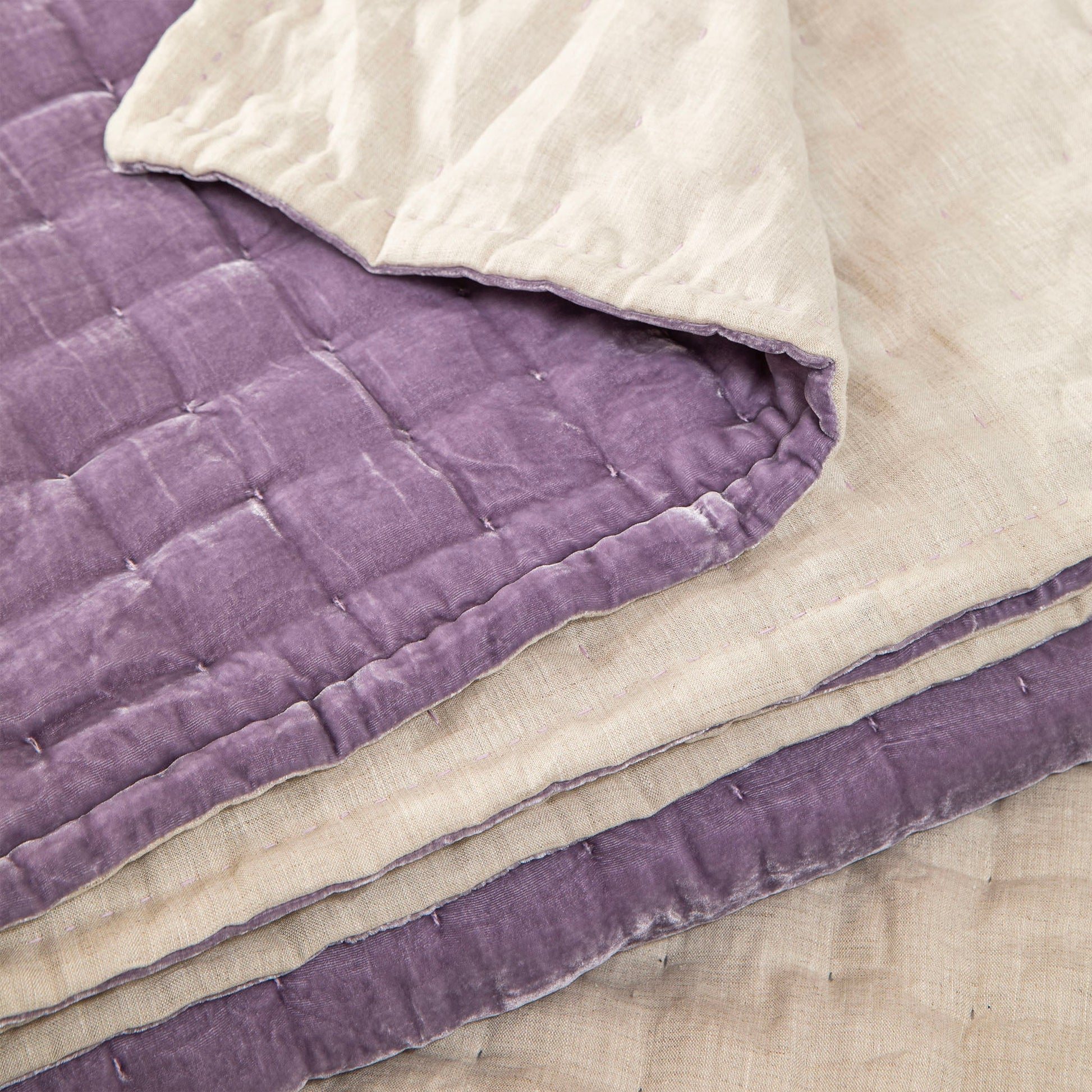 Tempt Silk Velvet Throw in Lilac