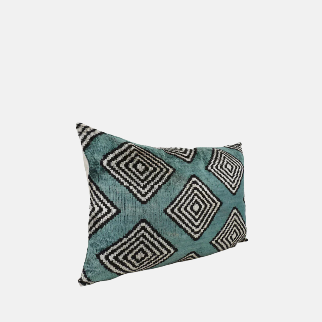 Silk Velvet Carly Blue Cushion