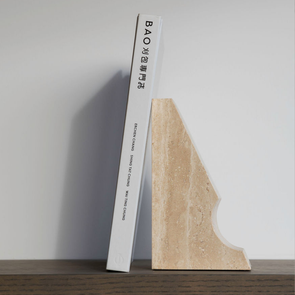 Lunar Sculpted Bookend â€“ Elegant homeware bookend with a unique design. Perfect for adding a touch of celestial charm to bookshelves, offices, or living rooms, blending style and functionality