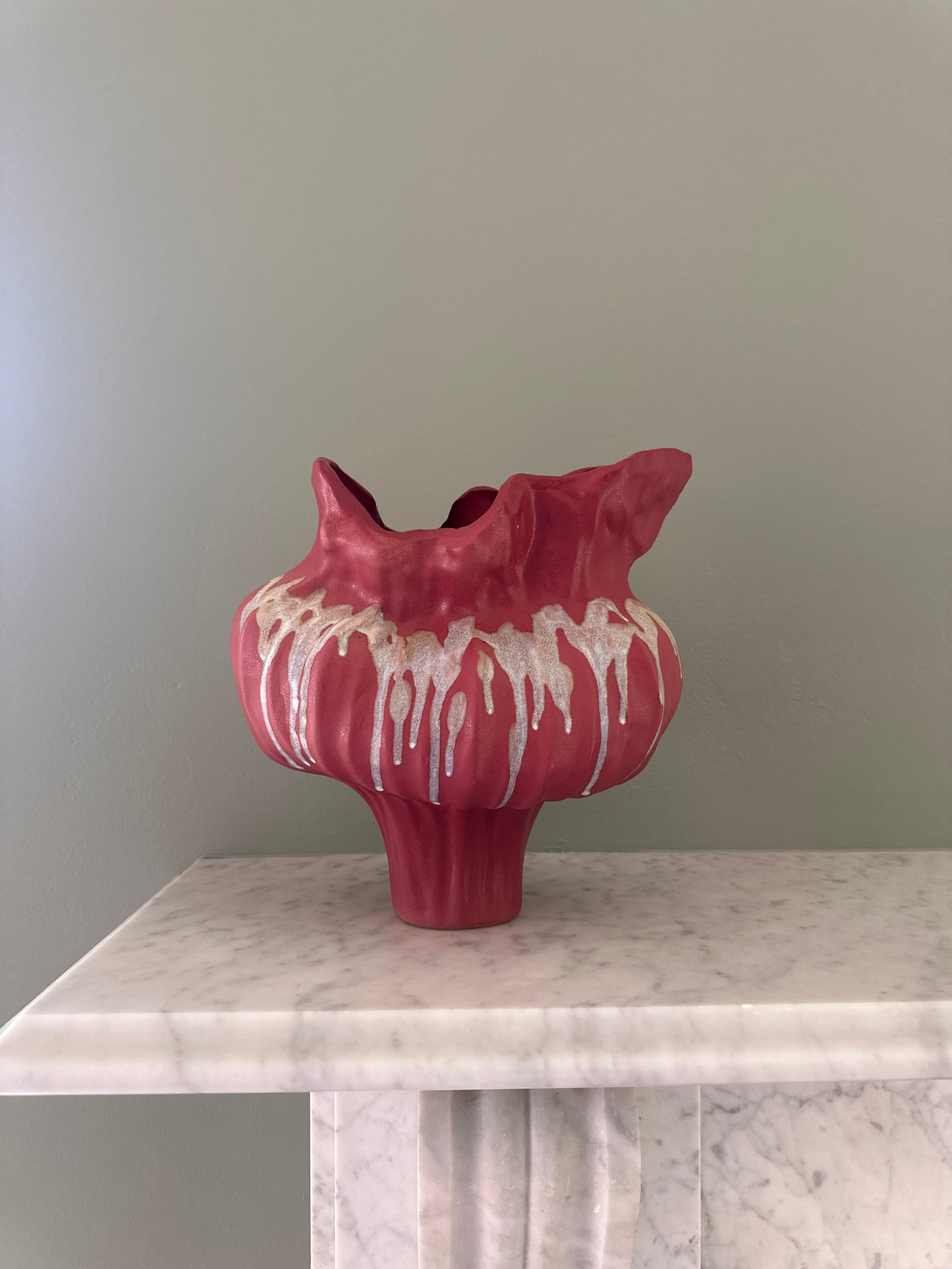 Magenta Drip Vase