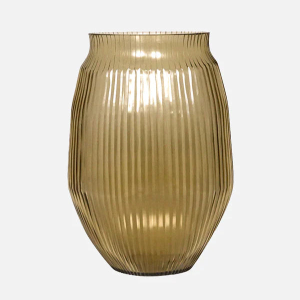 Cut Glass Vase Medium in Gold
