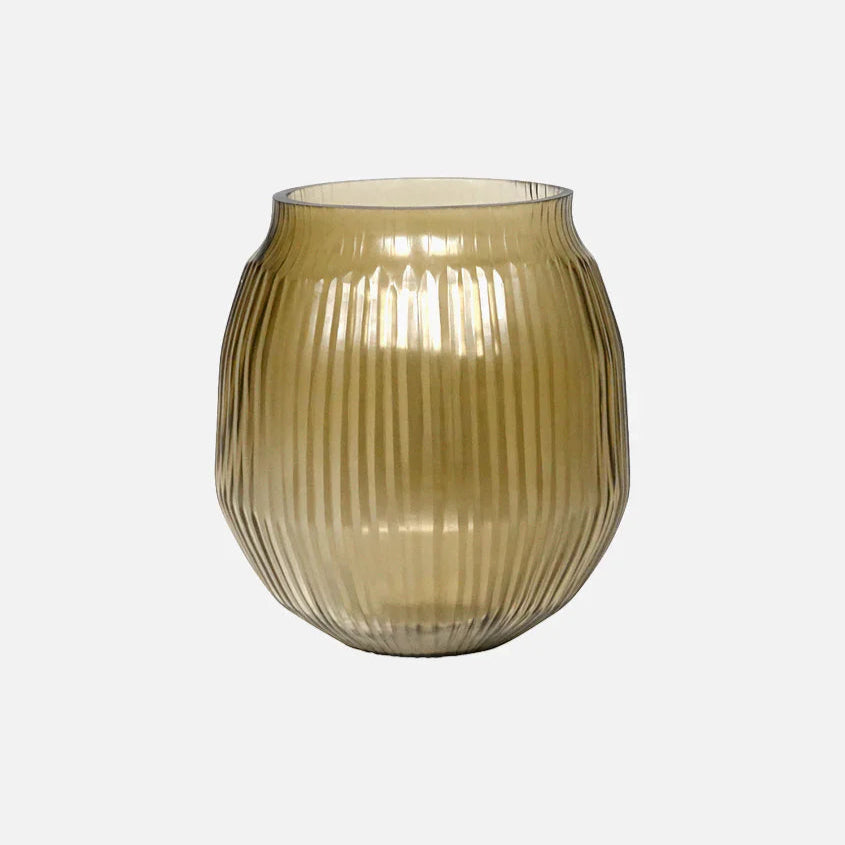 Cut Glass Vase Small in Gold