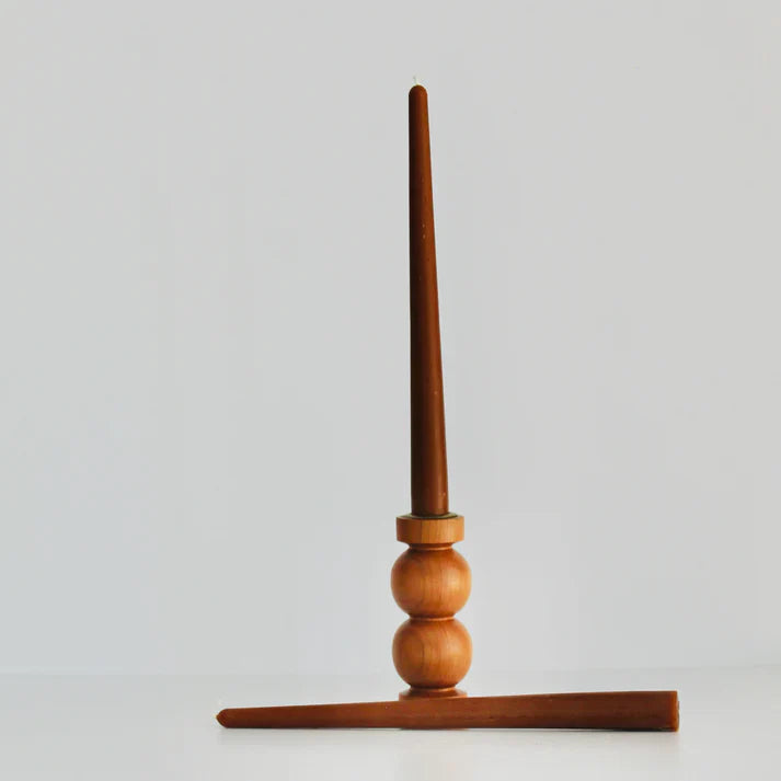 Tapered Candle Pair - Toffee