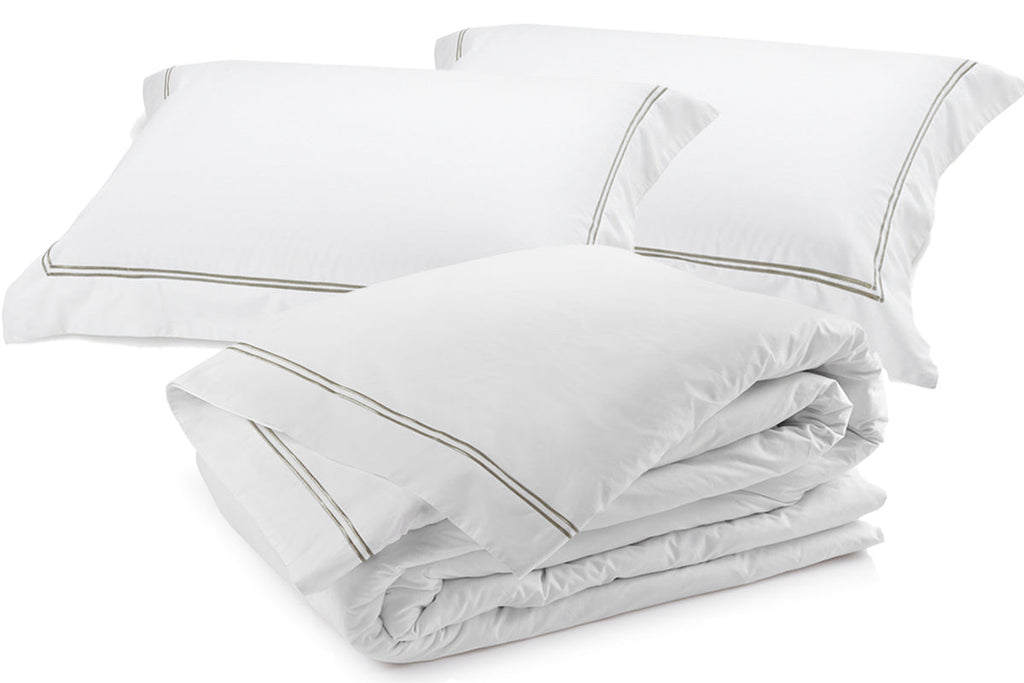 Super King Classique Tailored Duvet Cover Set - Pewter