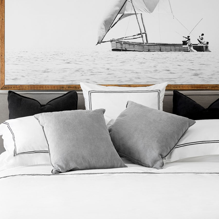 Classique Ebony European Pillowcase - Ex Showroom