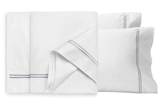 Classique Grey Flat Sheet Set