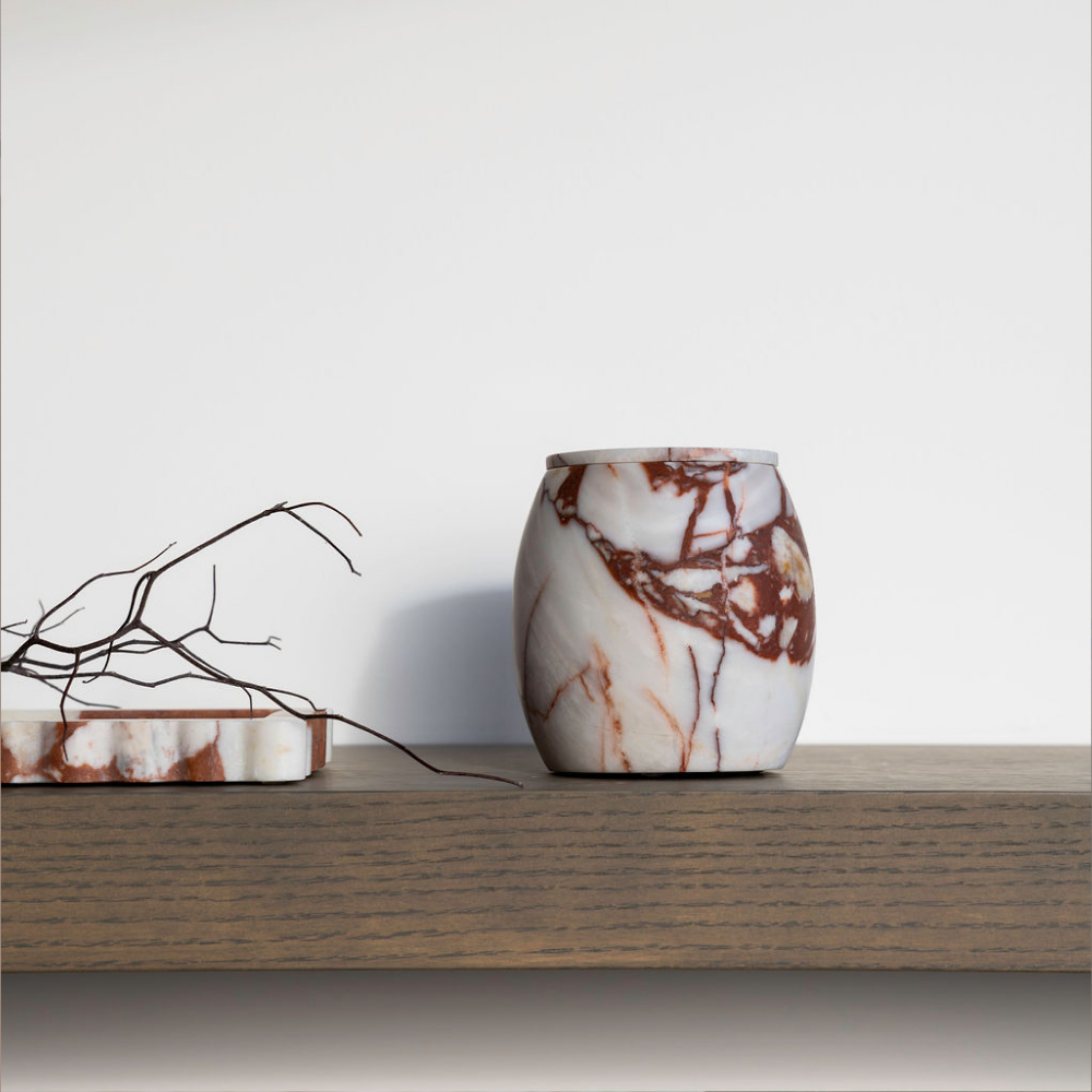 Collector Cannister â€“ Stylish stone storage vessel, perfect for organizing miscellanea or as a pen cup. Combines modern design with practical simplicity to enhance workspace or home dÃ©cor.