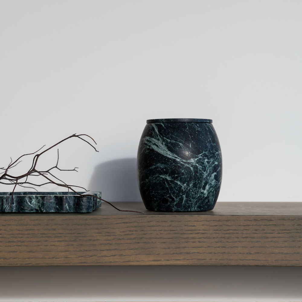 Collector Cannister â€“ Stylish stone storage vessel, perfect for organizing miscellanea or as a pen cup. Combines modern design with practical simplicity to enhance workspace or home dÃ©cor.