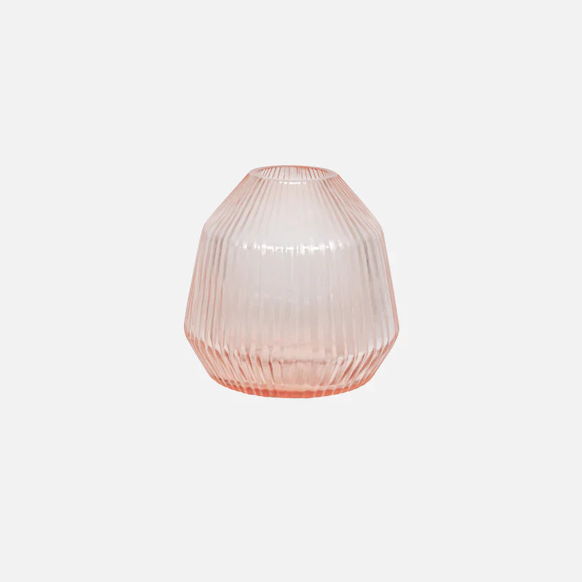 Conical Glass Vase Mini in Peach