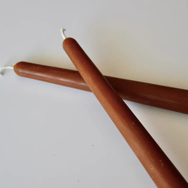 Tapered Candle Pair - Toffee