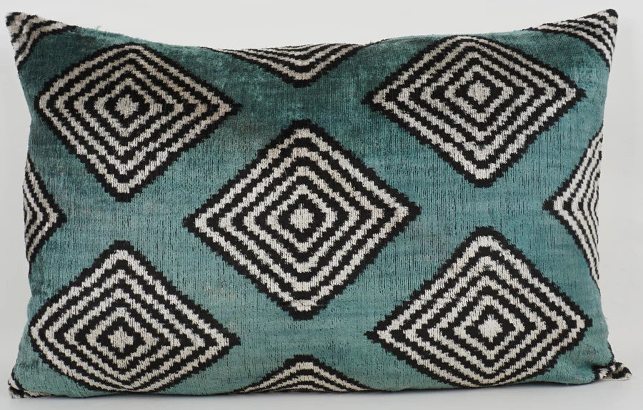 Silk Velvet Carly Blue Cushion