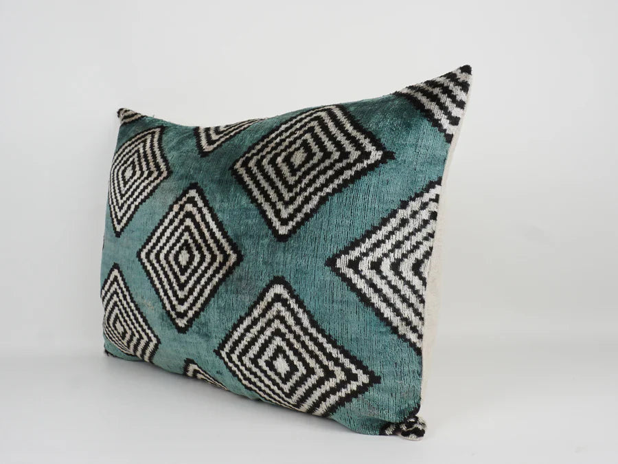 Silk Velvet Carly Blue Cushion
