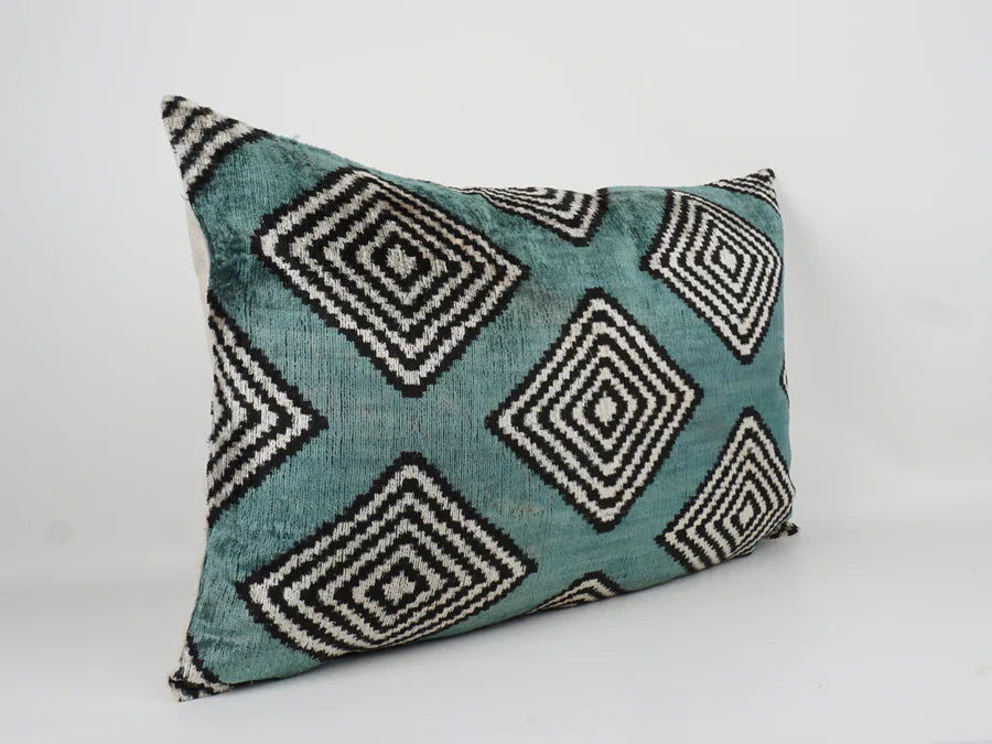 Silk Velvet Carly Blue Cushion
