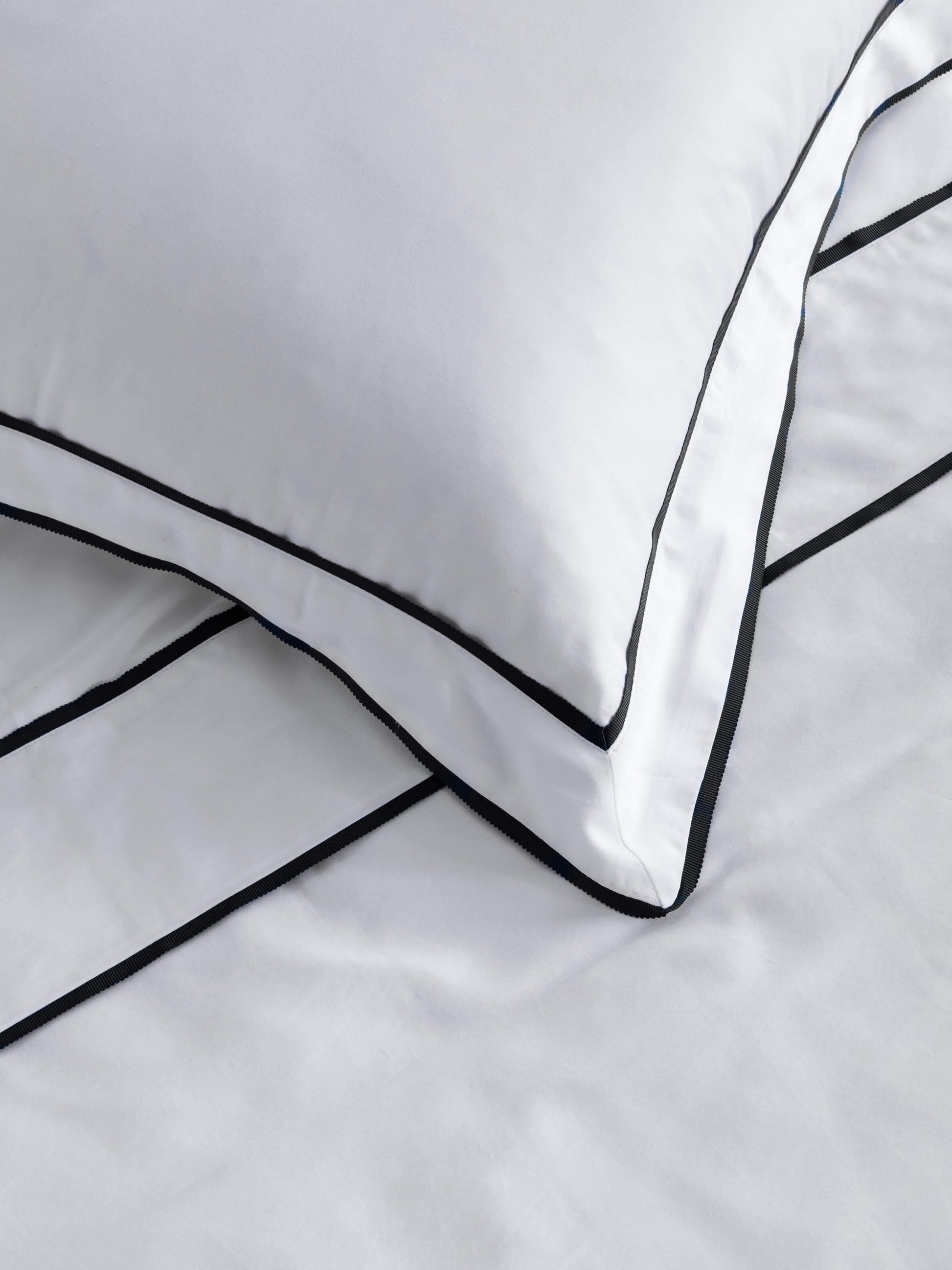 Grosgrain Black Egyptian Cotton Duvet Cover Set
