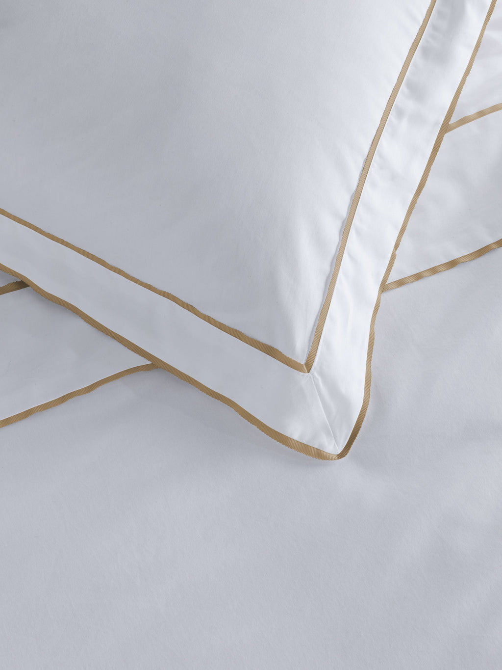 Grosgrain Caramel Egyptian Cotton Tailored Pillowcases