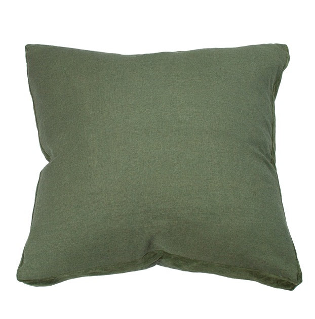 Essential Fern Velvet Gusset Cushion