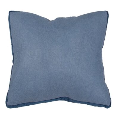 Essential Indigo Linen Velvet Gusset Cushion