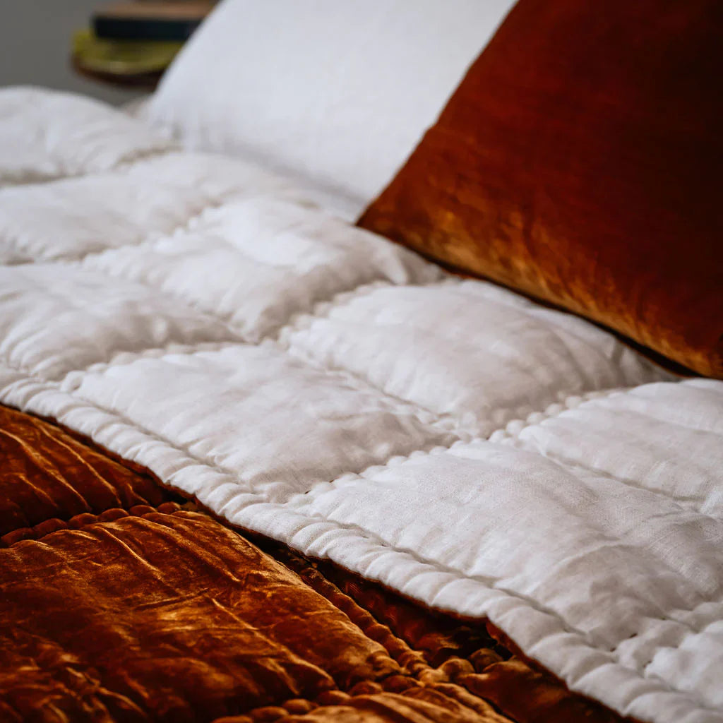 Bliss Silk Velvet Quilt - Sienna