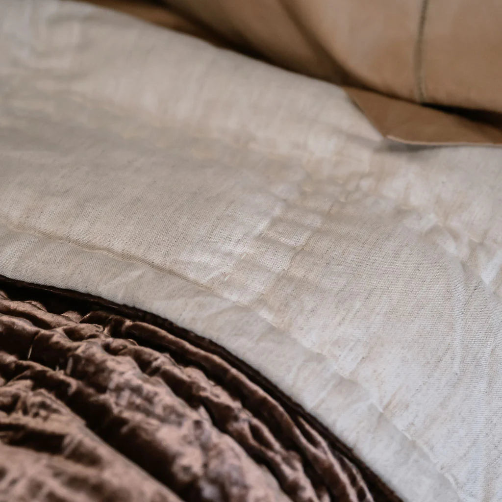 Bliss Cocoa Brown Silk Velvet Quilt