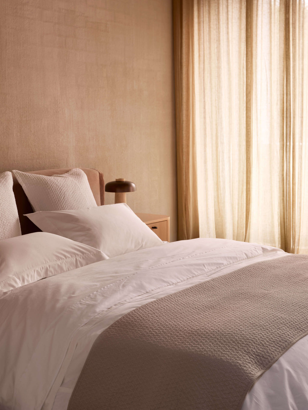 Aspen Oatmeal Pure Cotton Bed Runner