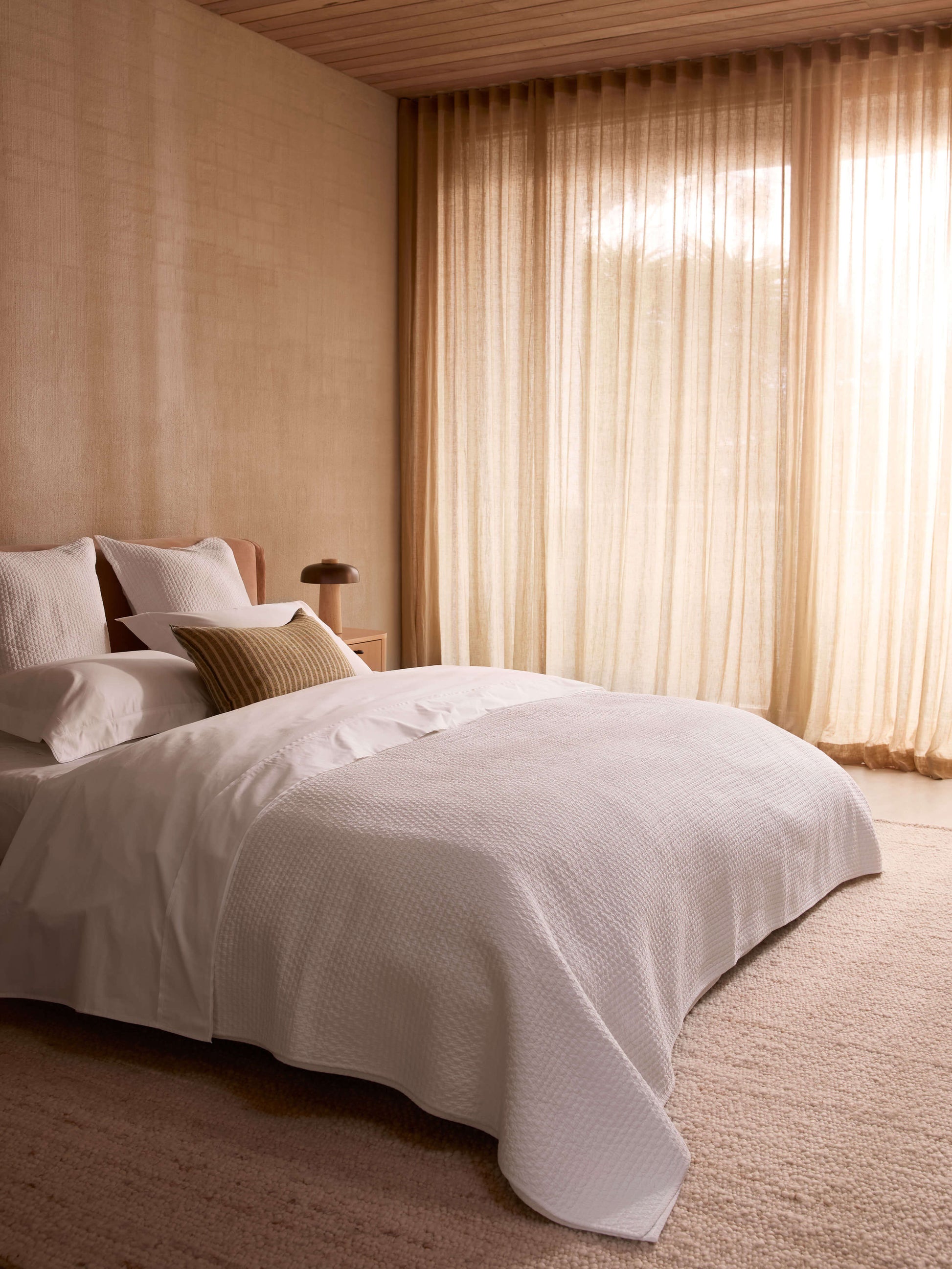 Aspen White Pure Cotton Quilted Pillowcases