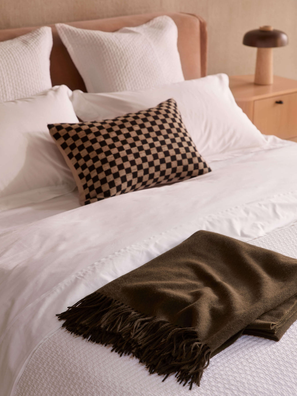Camille Olive/Nori Australian Wool Throw