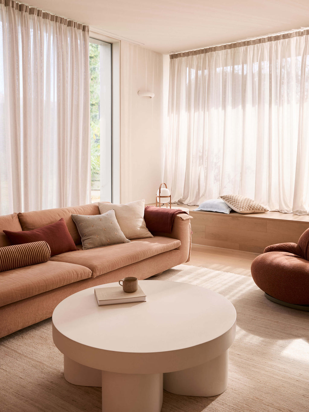 Ava Chalk Pure Linen Cushion