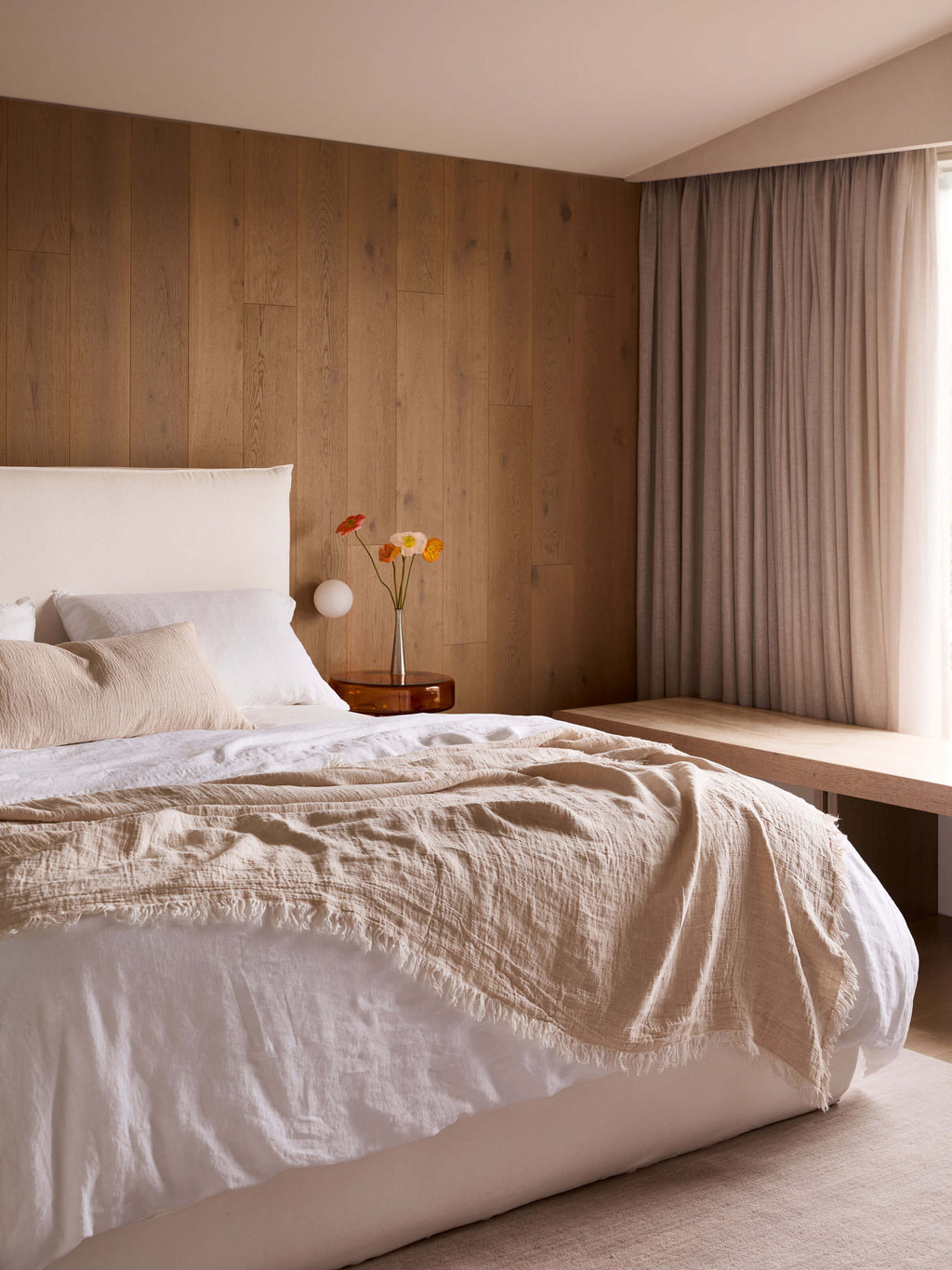 Ava Nougat Pure Linen Throw