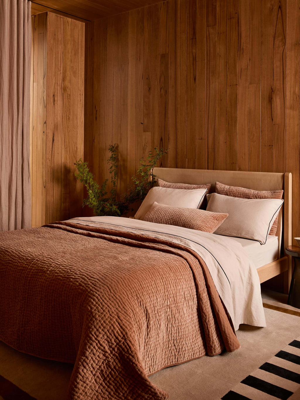 Cino Caramel Cotton Velvet Pillowcases