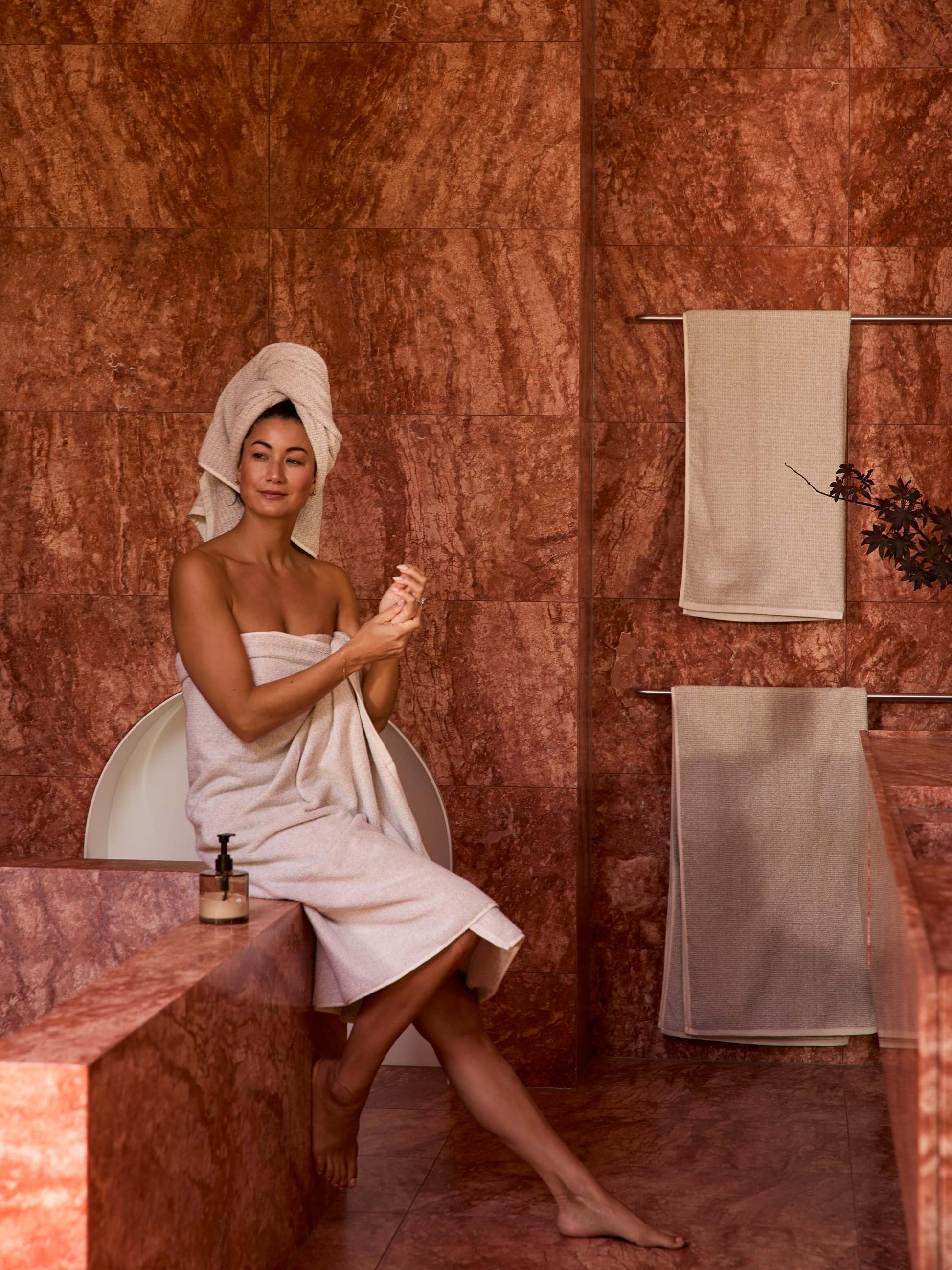 Tweed Nougat Towels