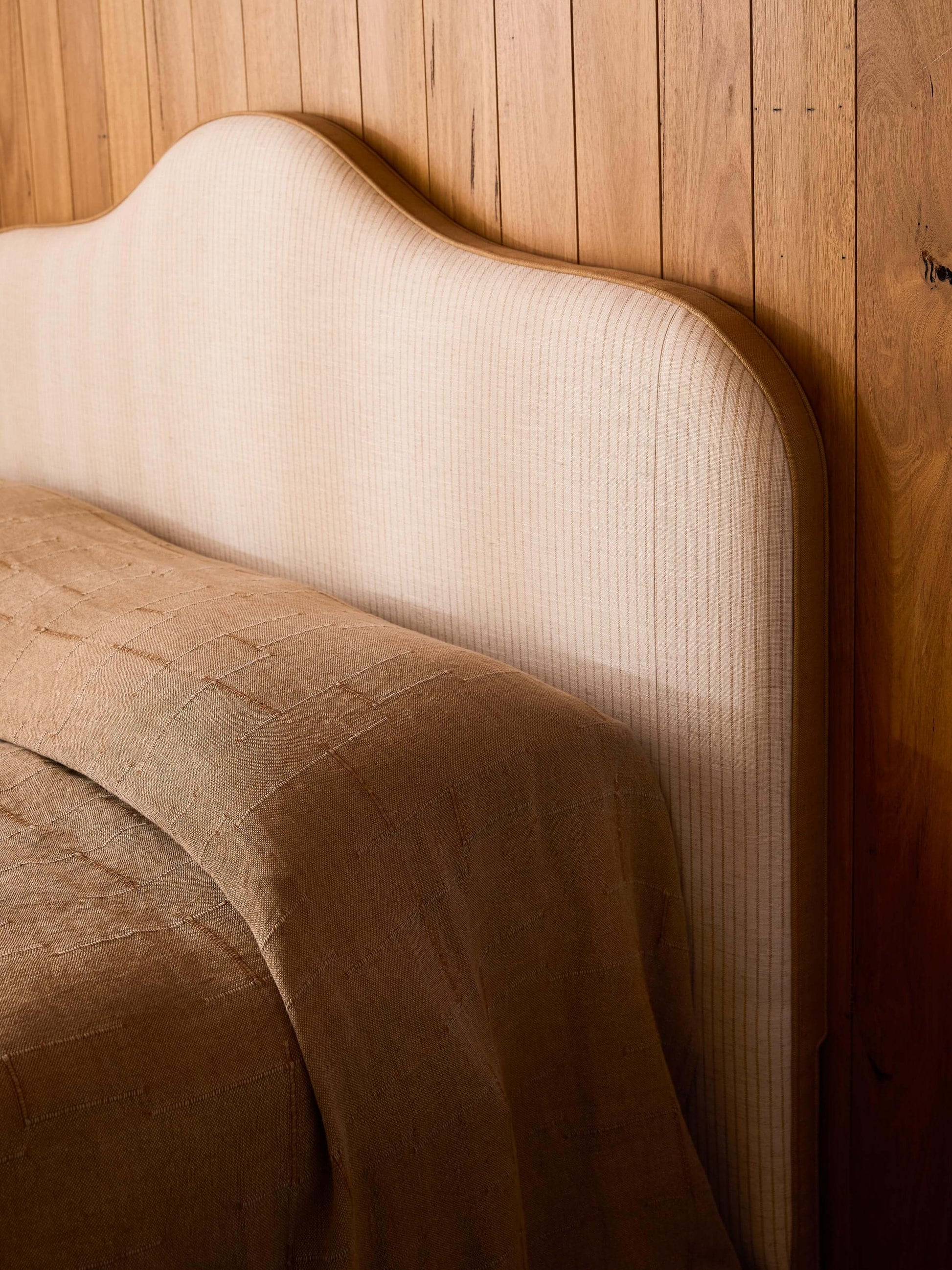 Palermo Caramel French Linen Bedcover