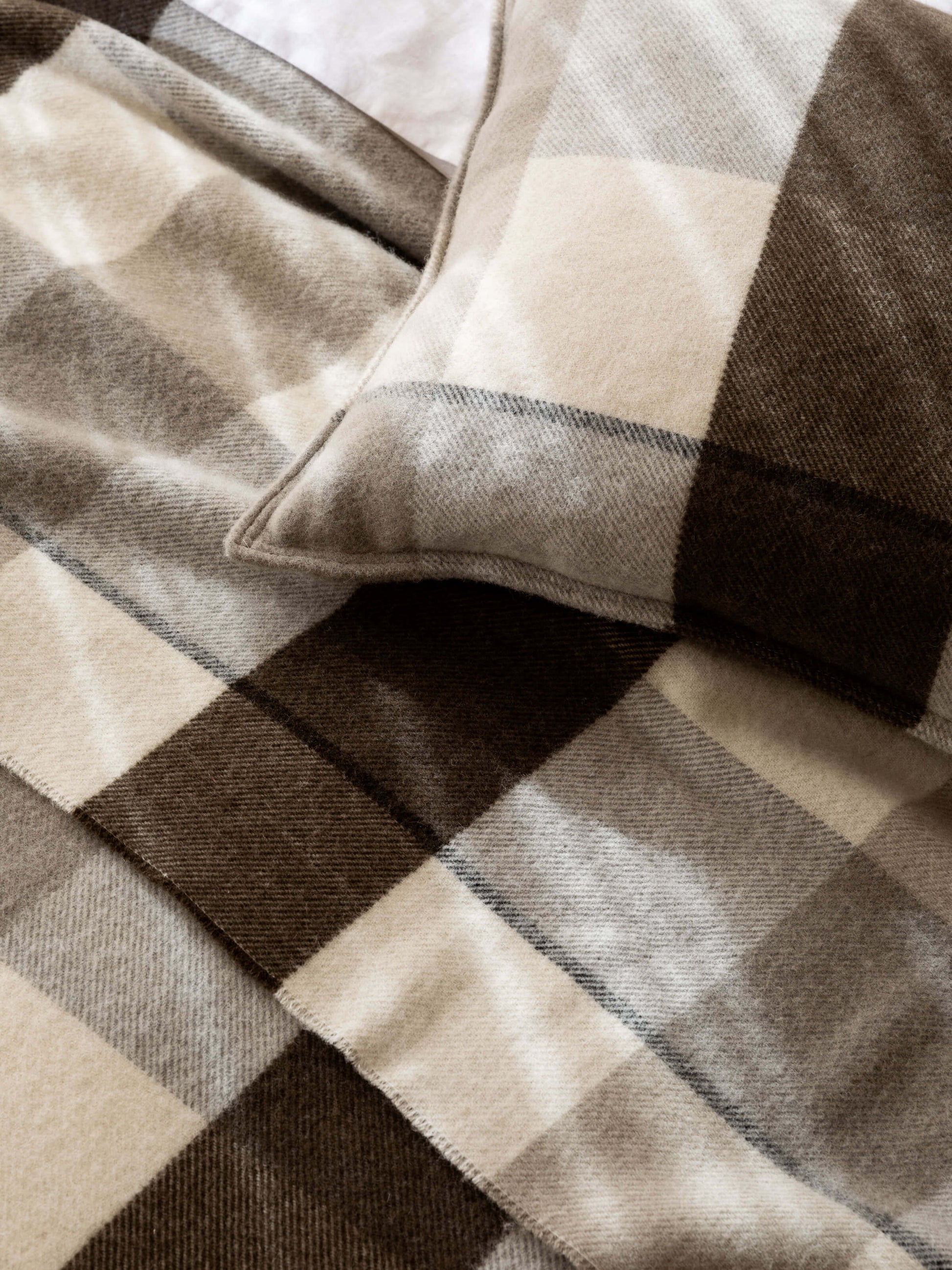 Alby Chocolate Australian Wool Cushion