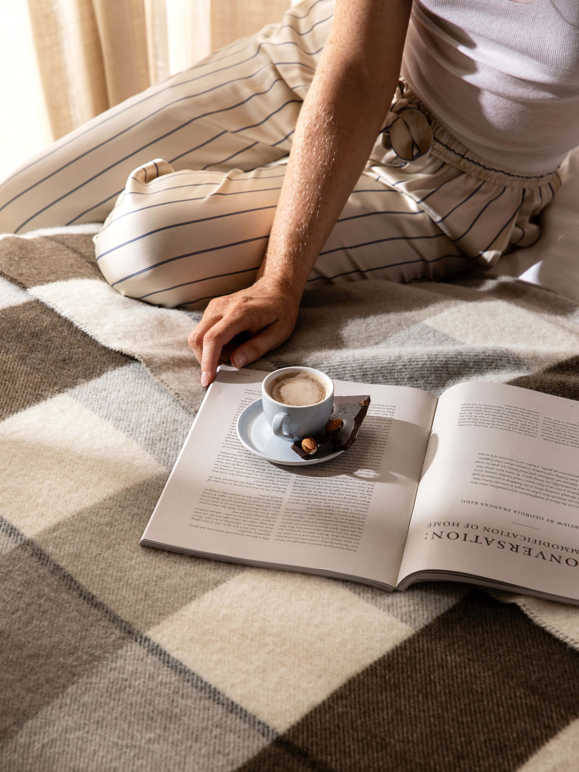 Alby Chocolate Australian Wool Blanket
