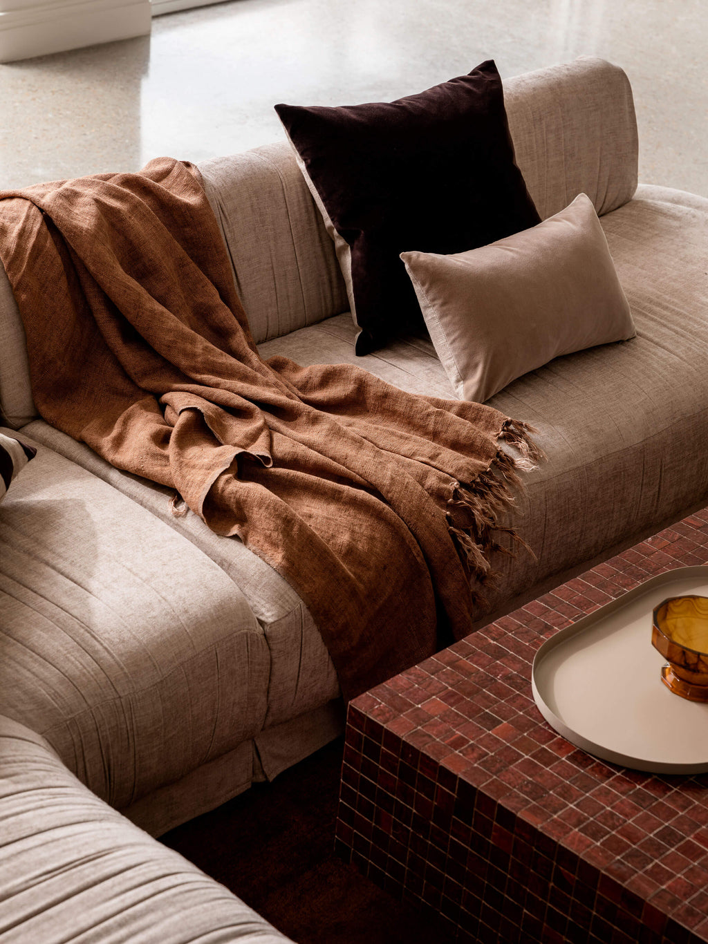 Burton Cafe Heavy Linen Throw