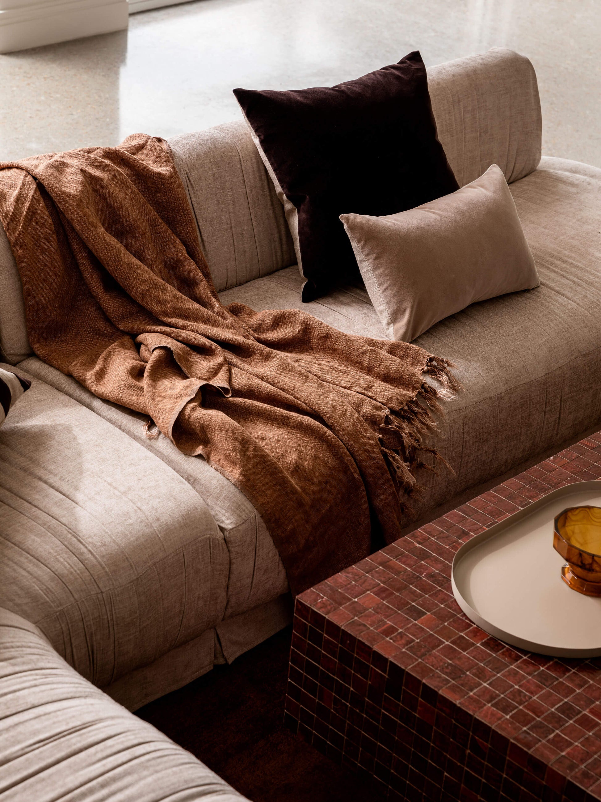 Burton Cafe Heavy Linen Throw