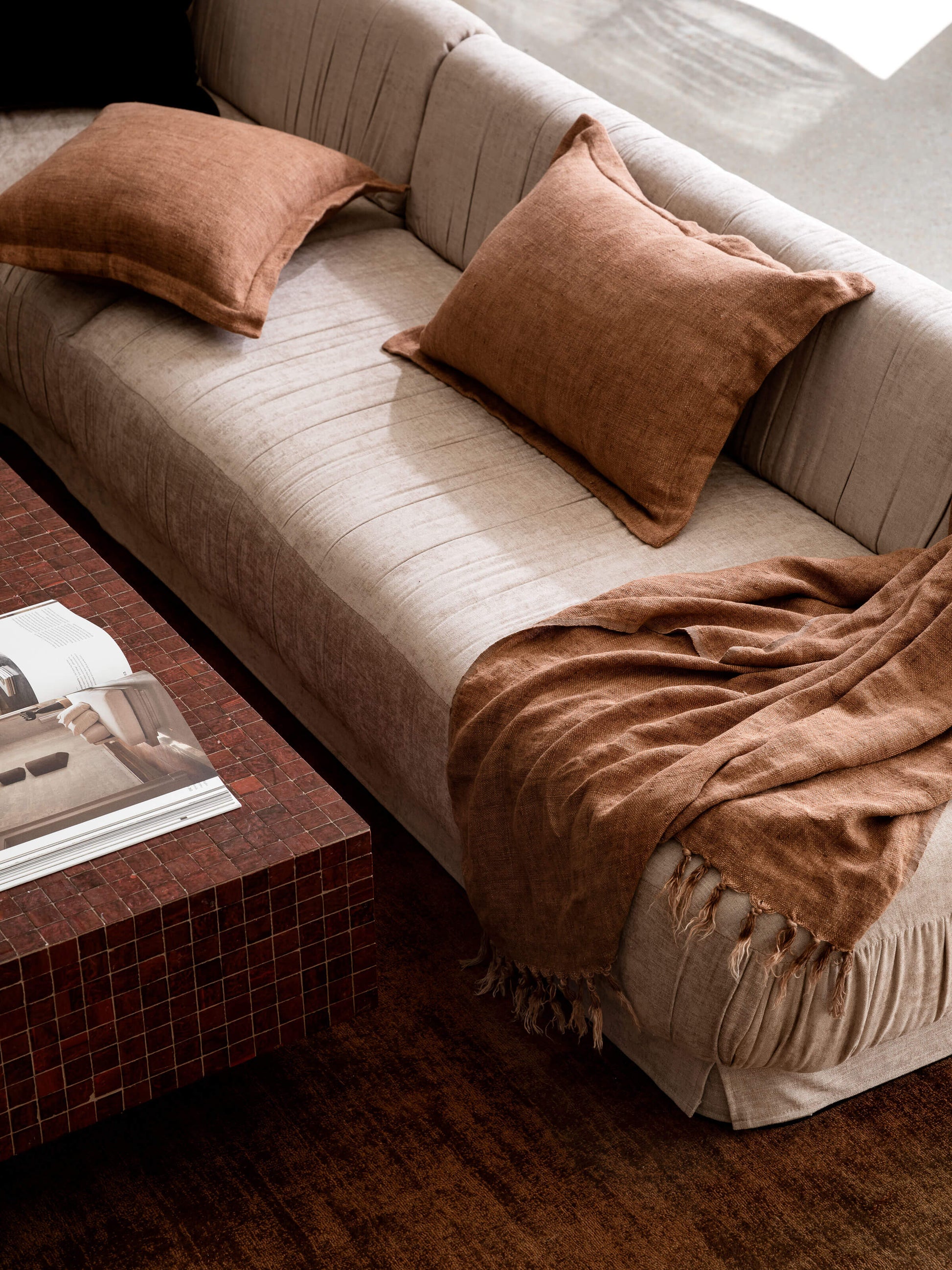 Burton Cafe Heavy Linen Throw