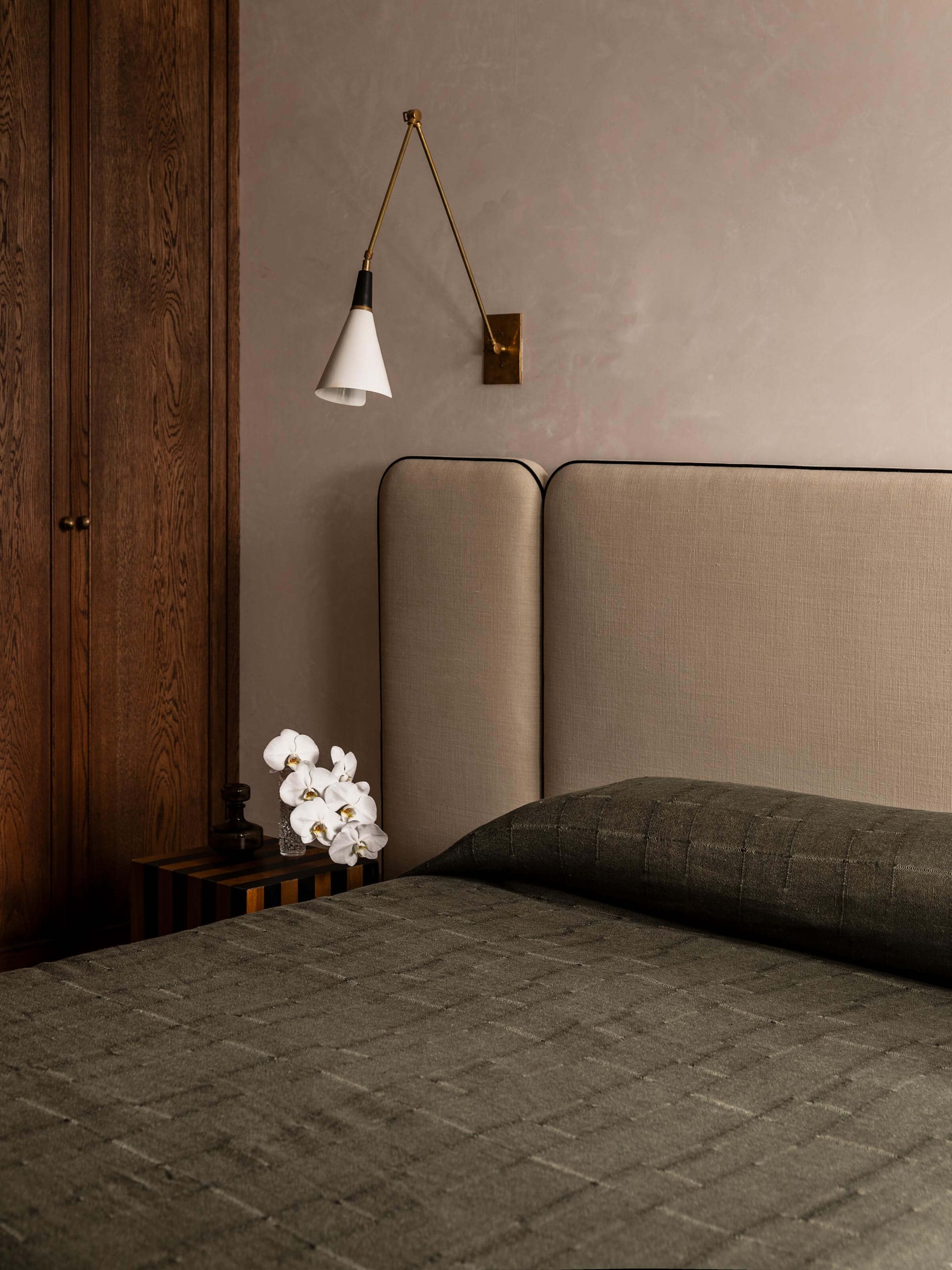 Palermo Olive French Linen Bedcover