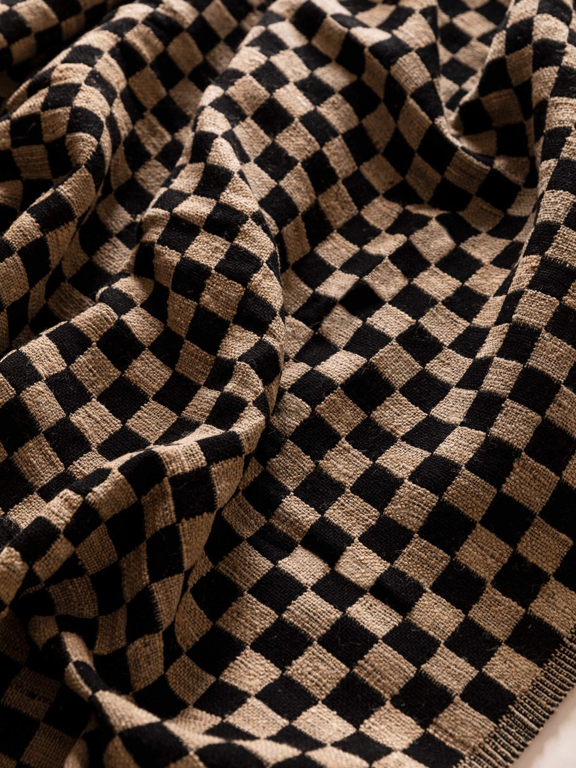 Matteo Black Wool & Silk Throw