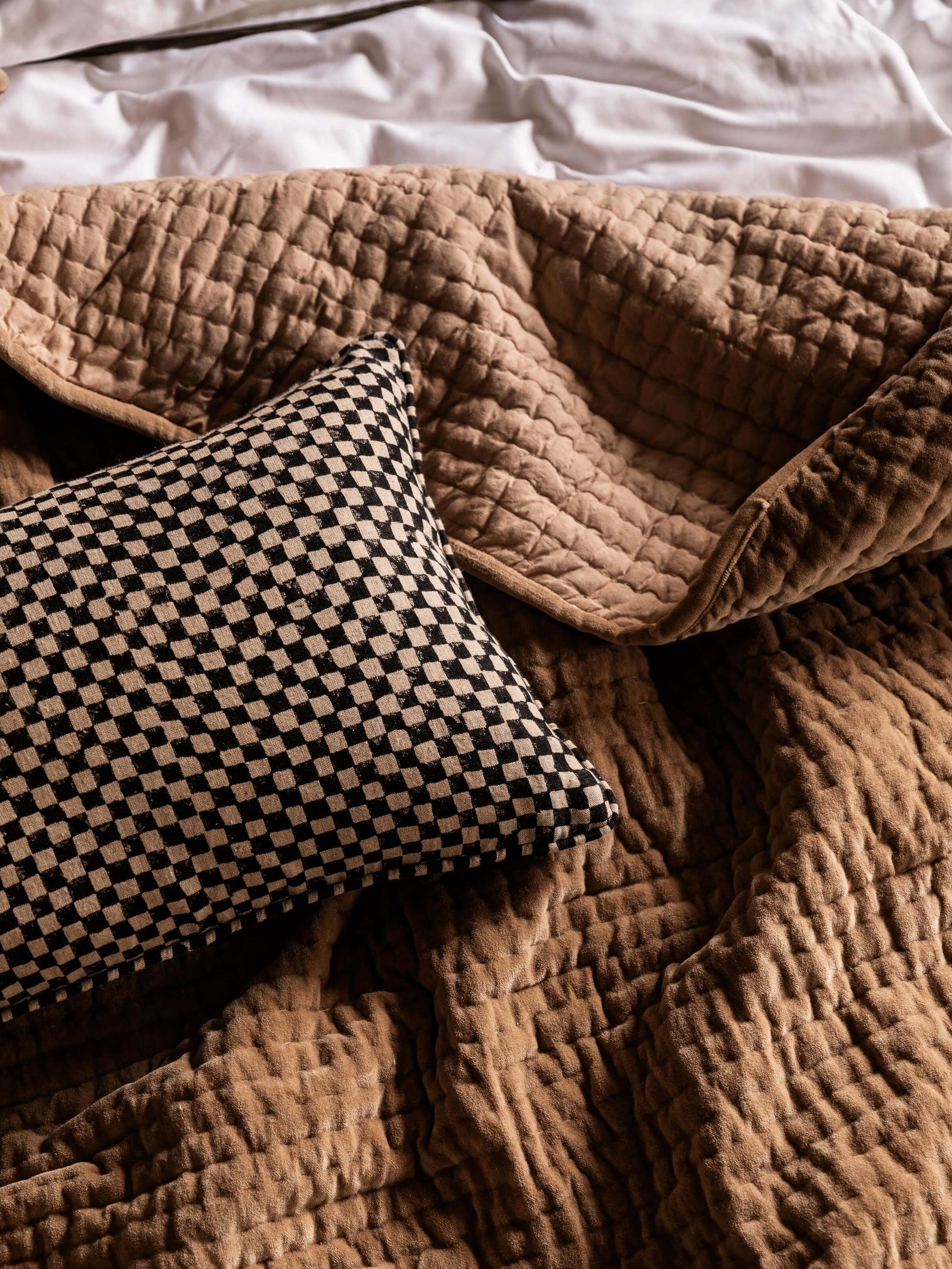 Gia Black Reversible Linen Cushion