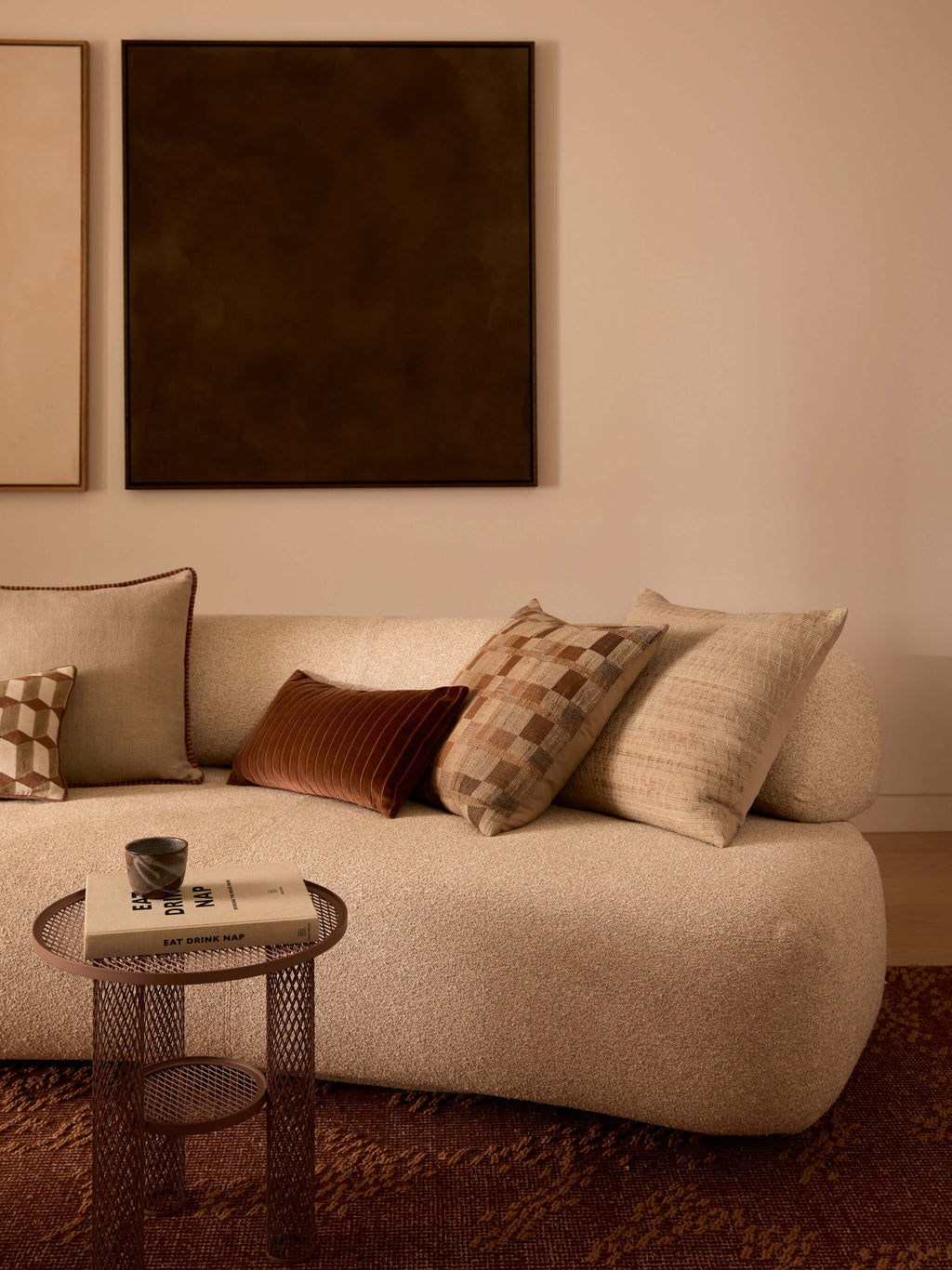 Enzo Whisky Heavy Linen Cushion