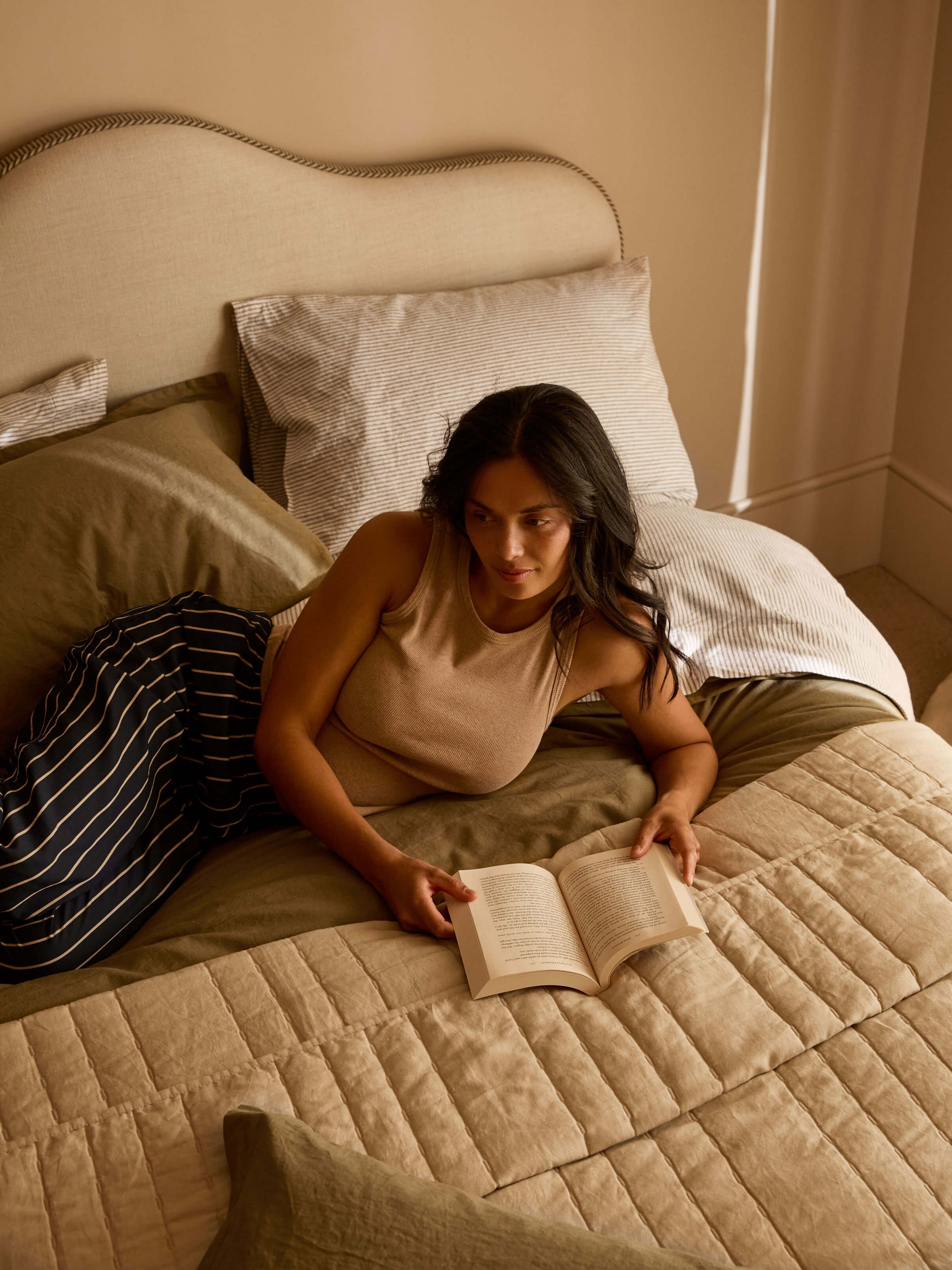 Kemble Oatmeal Linen & Cotton Quilt