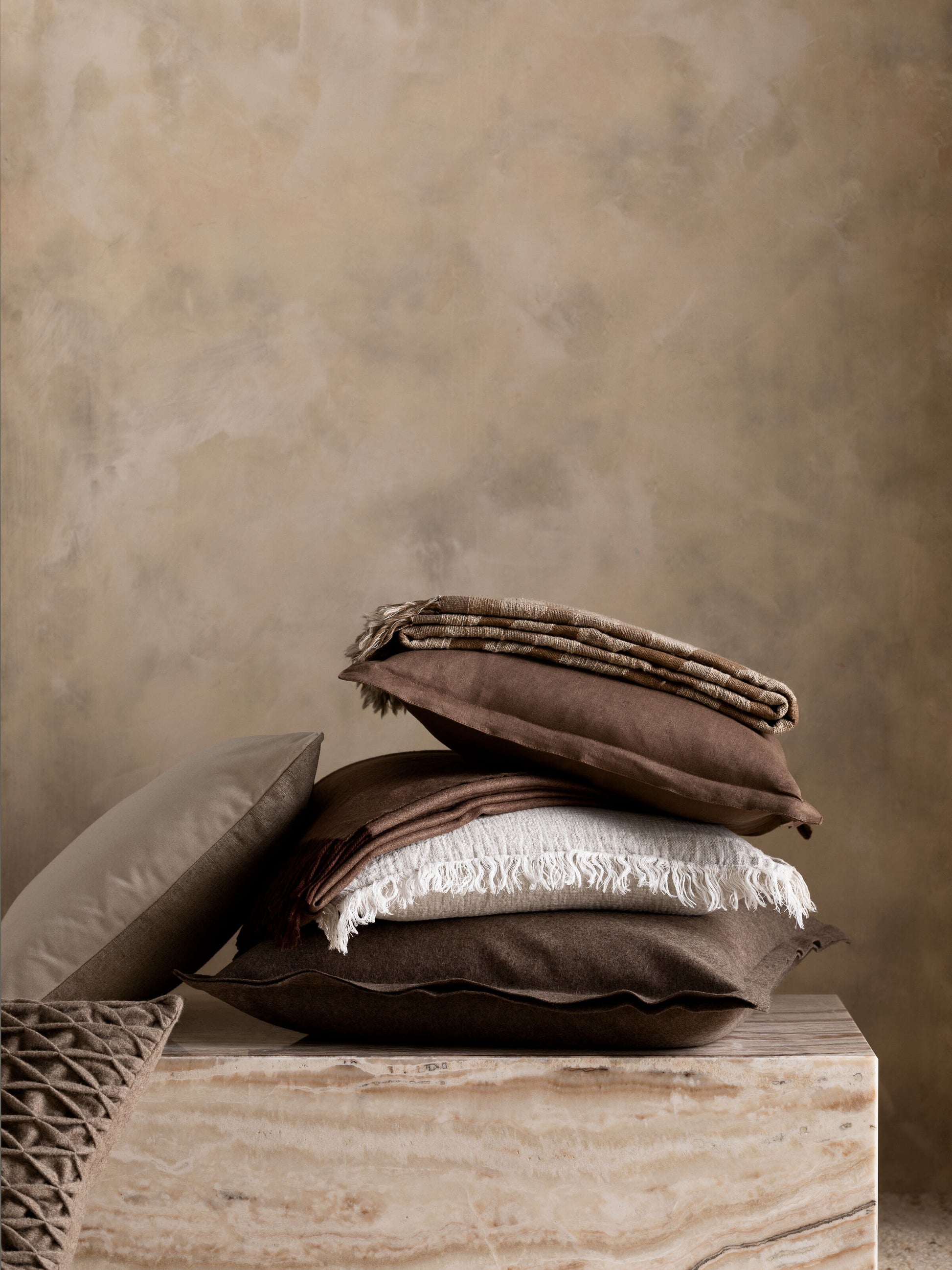 Etro Almond Velvet Cushion