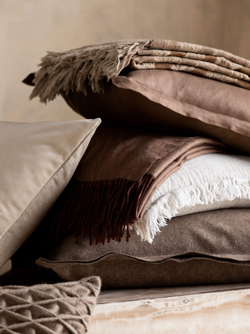 Etro Almond Velvet Cushion